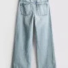 7–15 Jahre | Jeans mit weitem Bein und Schlitz am Saum
