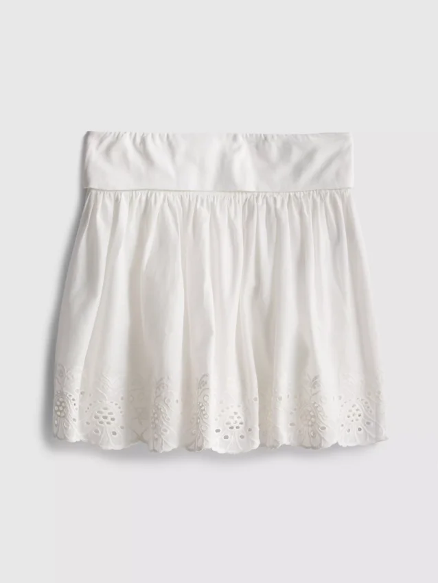 7–15 Jahre | Rock mit Broderie-Anglaise-Stickerei