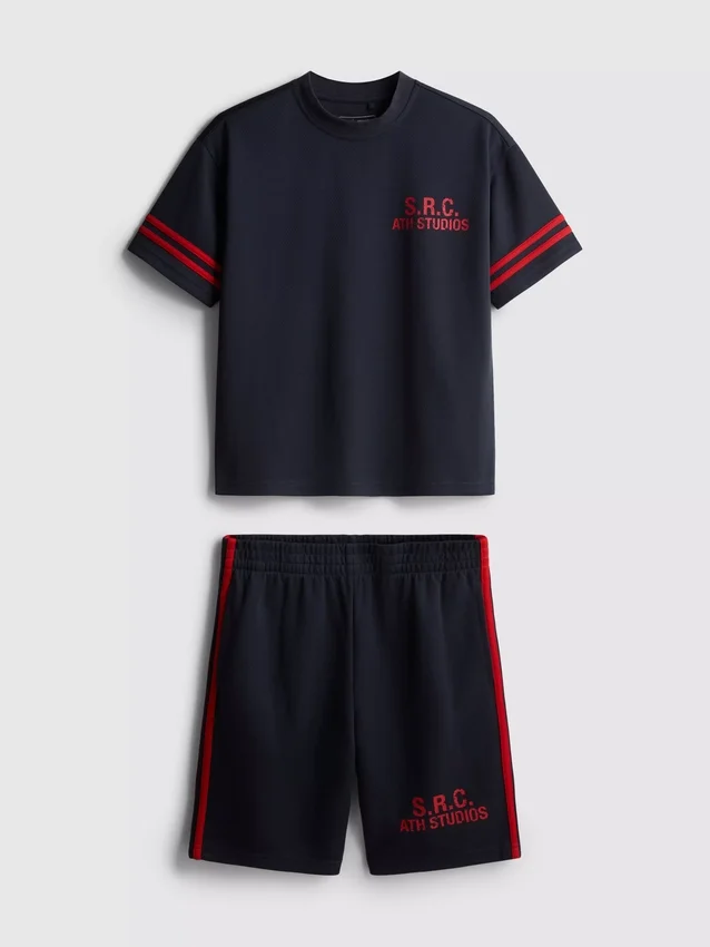 7–15 Jahre | Set aus Active-Mesh-T-Shirt und Shorts