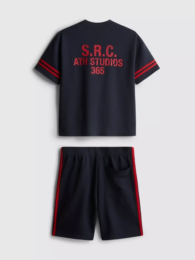 7–15 Jahre | Set aus Active-Mesh-T-Shirt und Shorts