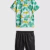 7–15 Jahre | Set aus bedrucktem Hemd und Shorts