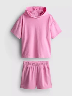 7–15 Jahre | Set aus Frottee-Hoodie und Shorts