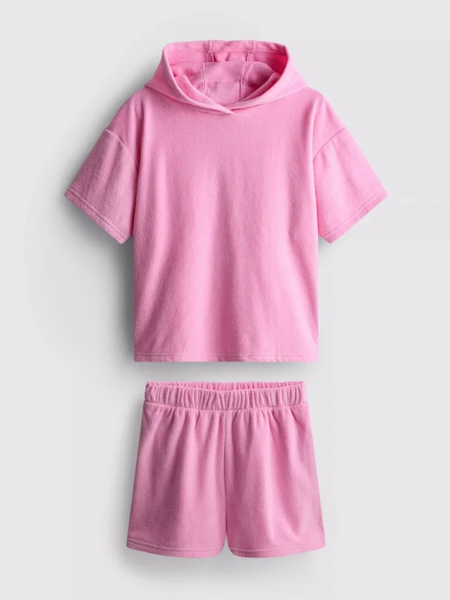 7–15 Jahre | Set aus Frottee-Hoodie und Shorts
