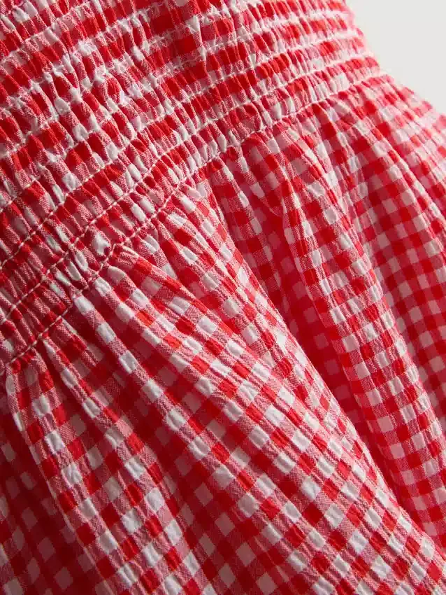 7–15 Jahre | Set aus Gingham-Bluse und -Röcken