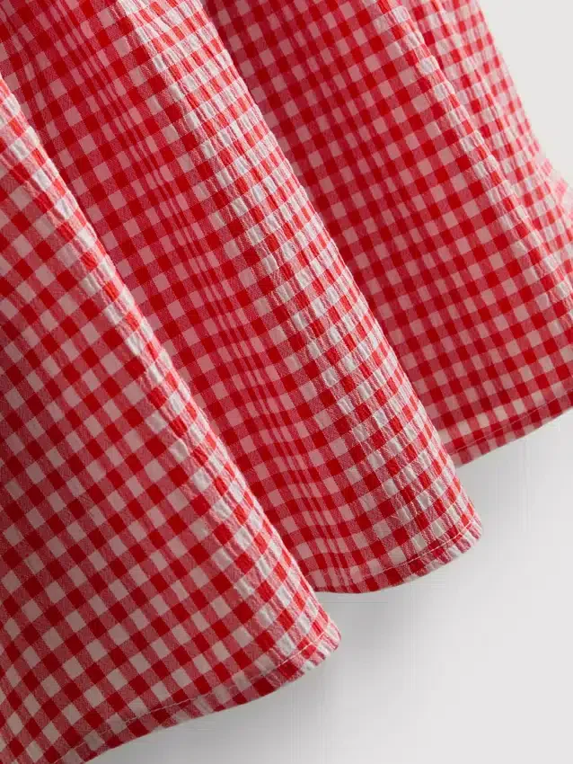 7–15 Jahre | Set aus Gingham-Bluse und -Röcken