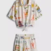 7–15 Jahre | Set aus Hemd mit Krawatten-Detail und Shorts