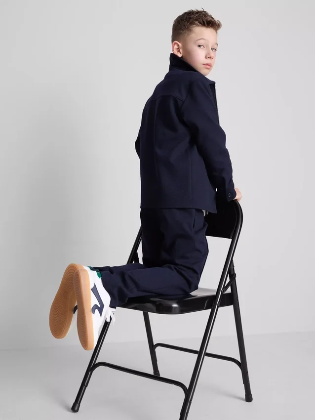 7–15 Jahre | Set aus Jacquard-Jacke mit Reissverschluss und Jogginghose