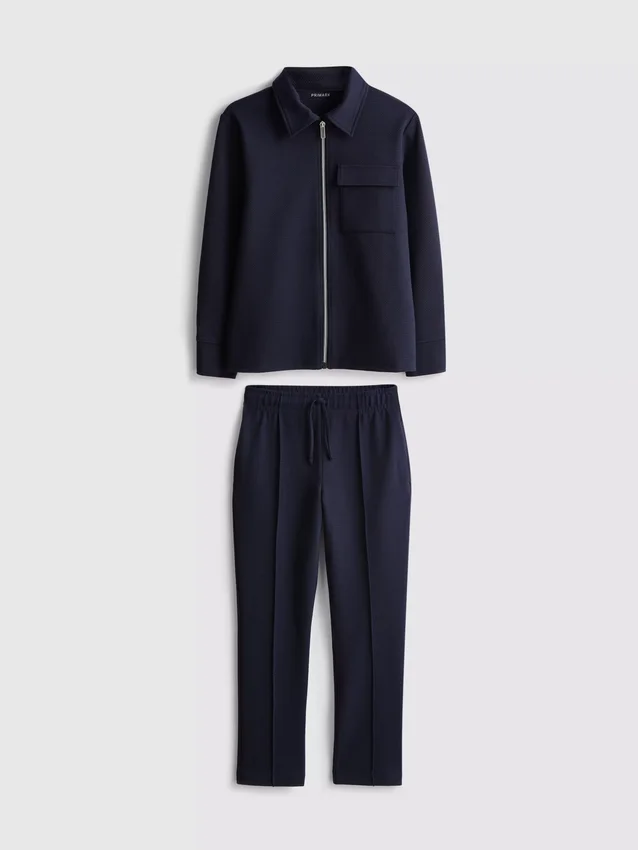 7–15 Jahre | Set aus Jacquard-Jacke mit Reissverschluss und Jogginghose