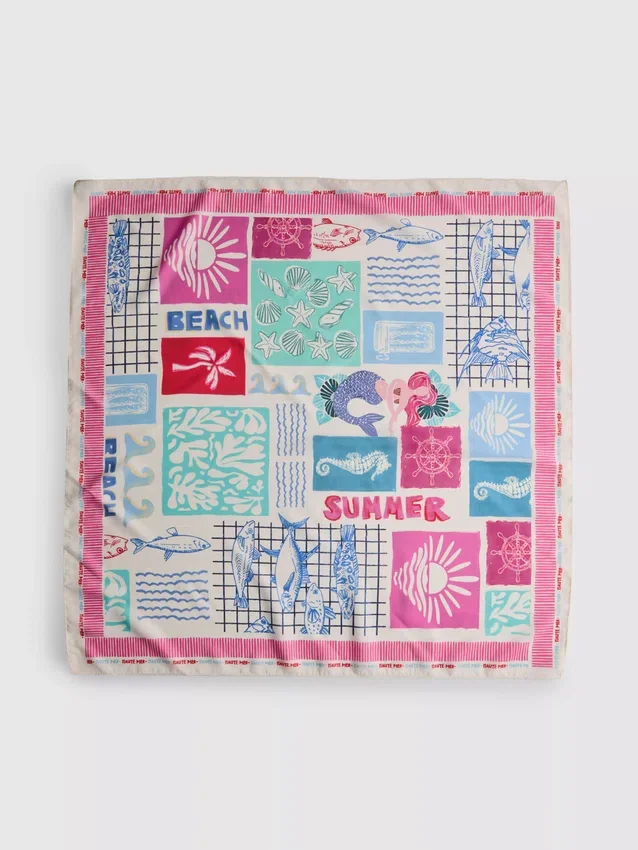 70 x 70 bedruckter Schal