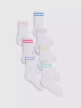 7er-Pack gerippte Sportsocken