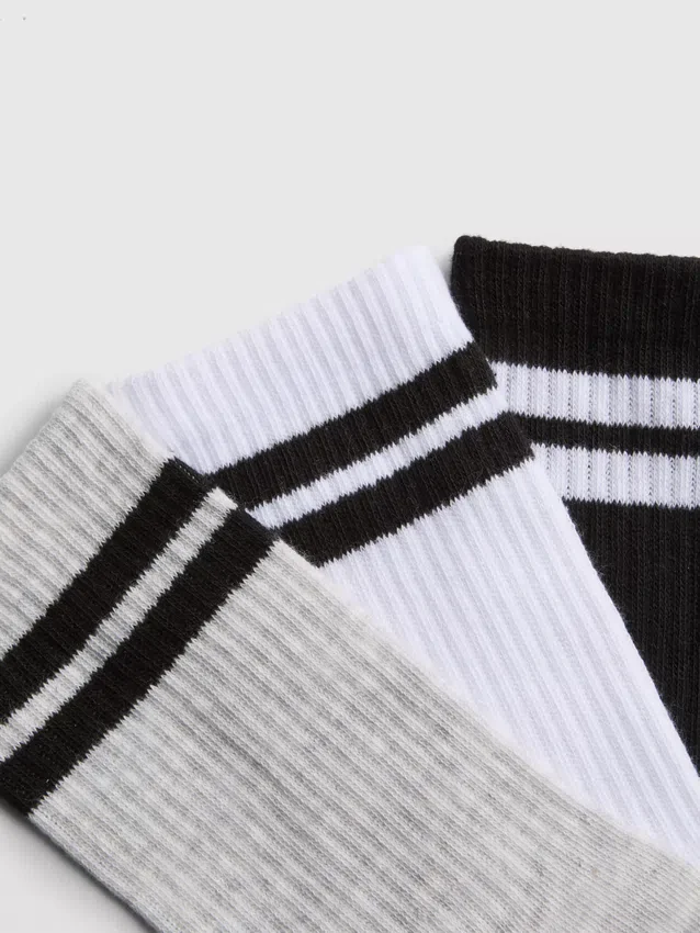 7er-Pack gerippte Sportsocken