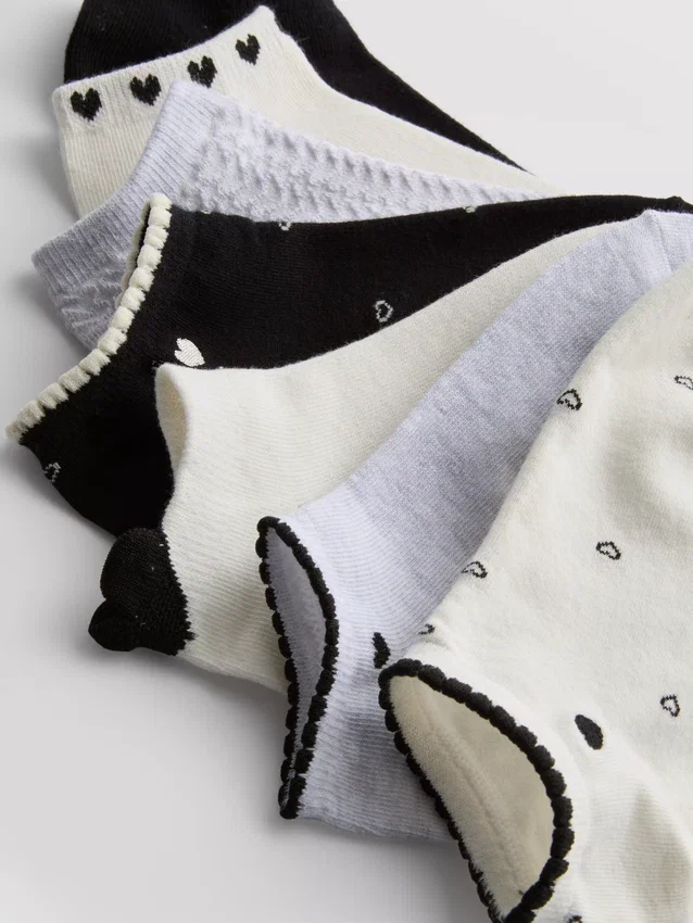 7er-Pack Herz-Sneaker-Socken