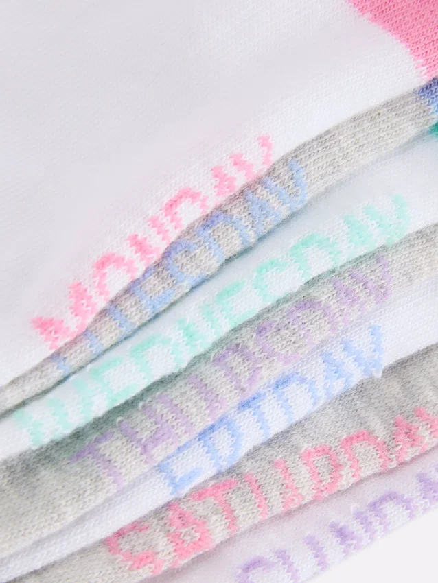 7er-Pack Sneaker-Socken mit Wochentagen