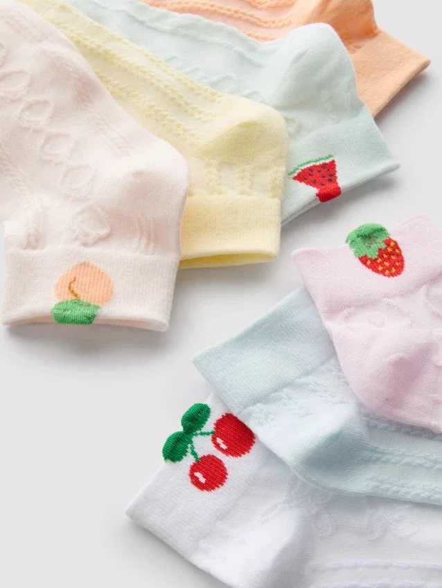 7er-Pack Socken mit Fruchtmotiv