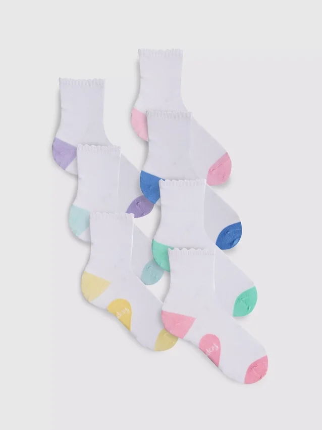 7er-Pack Wochentags-Knöchelsocken