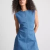 A-Linien-Minikleid aus Baumwoll-Denim