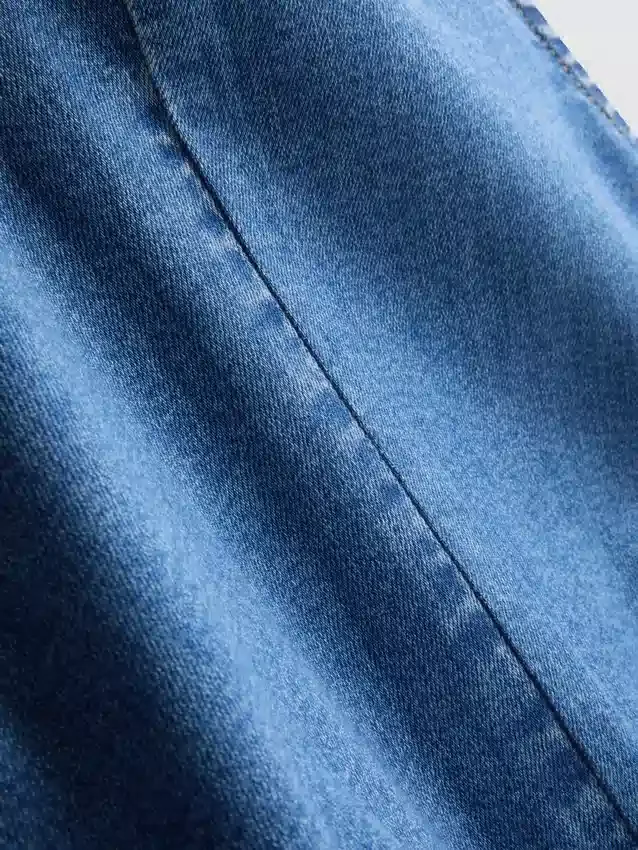 A-Linien-Minikleid aus Baumwoll-Denim