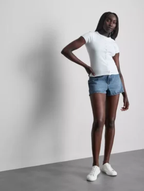 A-Linien-Shorts aus Baumwoll-Denim