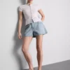 A-Linien-Shorts aus Baumwoll-Denim