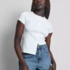A-Linien-Shorts aus Baumwoll-Denim