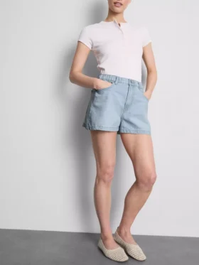 A-Linien-Shorts aus Baumwoll-Denim