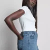 A-Linien-Shorts aus Baumwoll-Denim