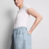 A-Linien-Shorts aus Baumwoll-Denim