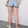 A-Linien-Shorts aus Baumwoll-Denim