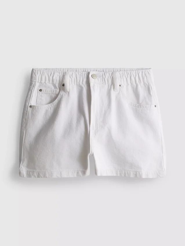 A-Linien-Shorts aus Baumwoll-Denim