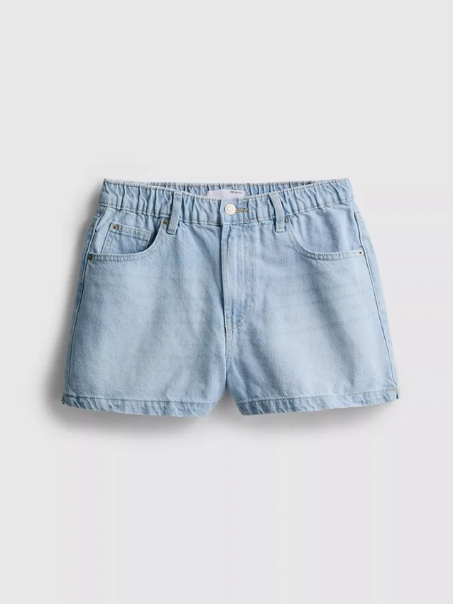 A-Linien-Shorts aus Baumwoll-Denim