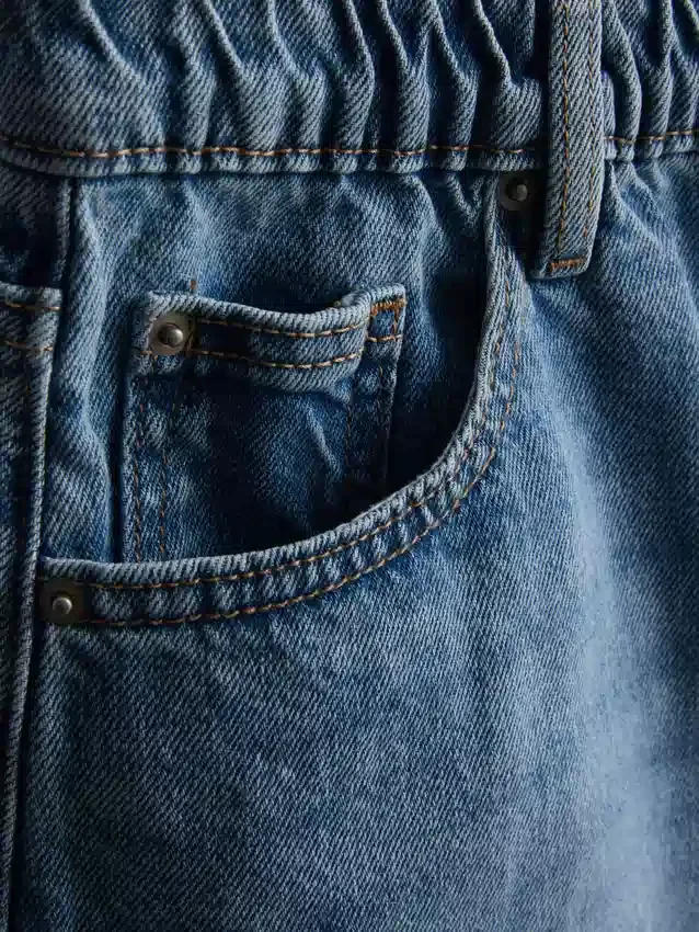 A-Linien-Shorts aus Baumwoll-Denim