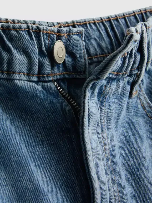 A-Linien-Shorts aus Baumwoll-Denim