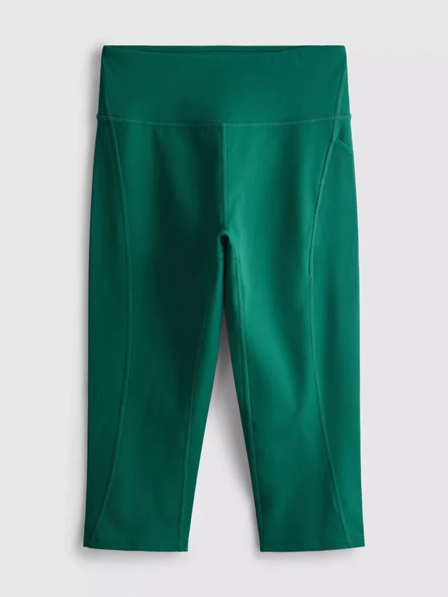 Aktiv-Capri-Leggings mit hoher Taille