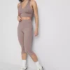 Aktiv-Capri-Leggings mit hoher Taille