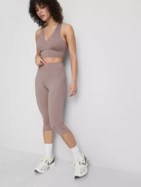 Aktiv-Capri-Leggings mit hoher Taille