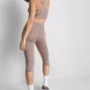 Aktiv-Capri-Leggings mit hoher Taille