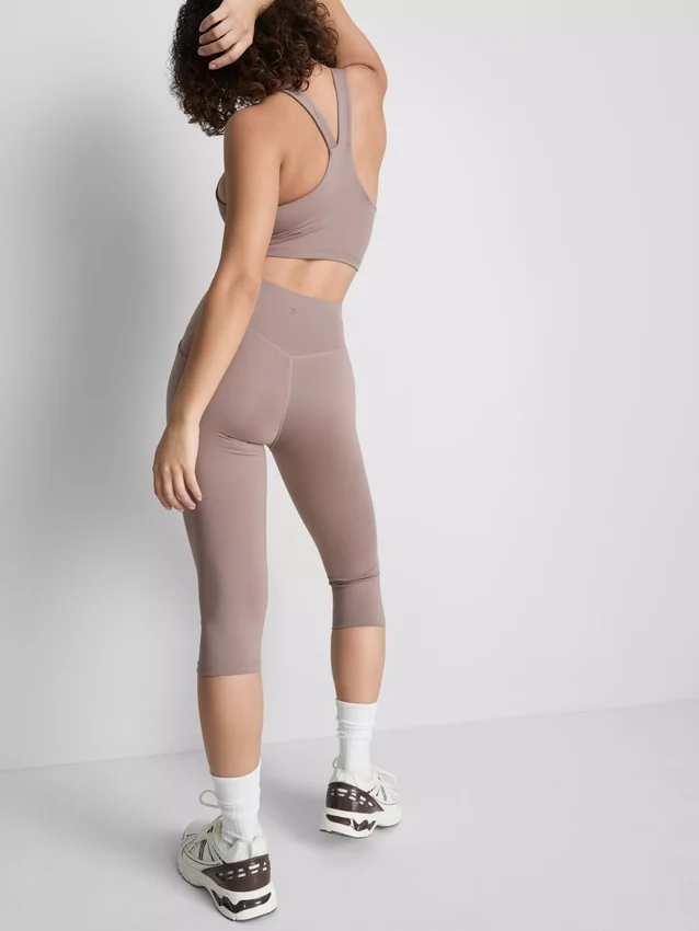 Aktiv-Capri-Leggings mit hoher Taille