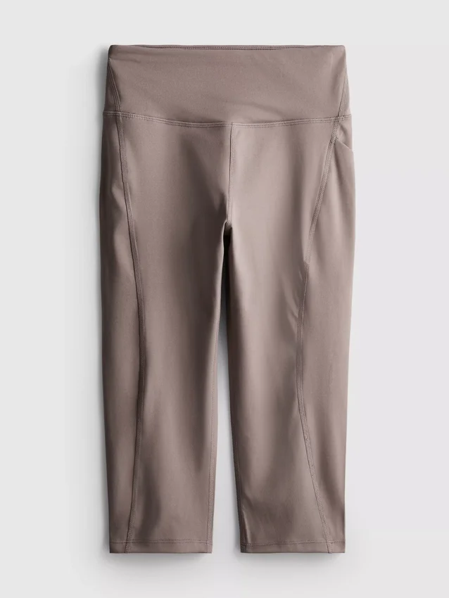 Aktiv-Capri-Leggings mit hoher Taille