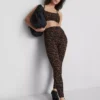 Aktiv-Leggings mit hohem Bund im Leopardenmuster