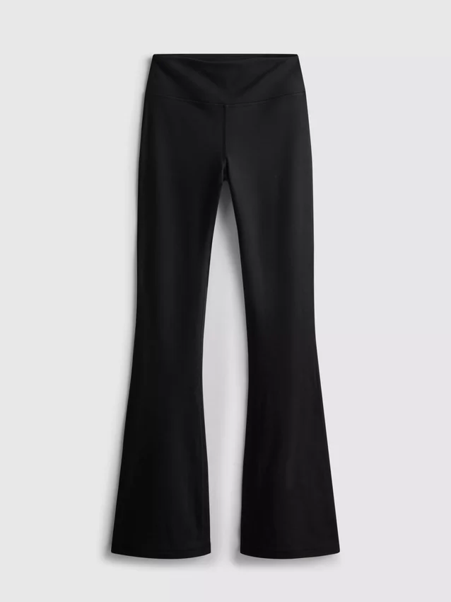 Aktiv-Leggings mit hoher Taille, sanfter Stützkraft und ausgestelltem Schnitt