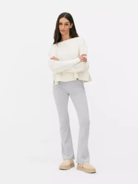 Aktiv-Leggings mit hoher Taille und ausgestelltem Bein