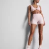 Aktiv-Shorts mit hohem Bund im Gingham-Muster