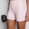 Aktiv-Shorts mit hohem Bund im Gingham-Muster