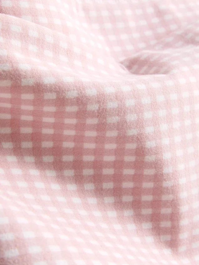 Aktiv-Shorts mit hohem Bund im Gingham-Muster