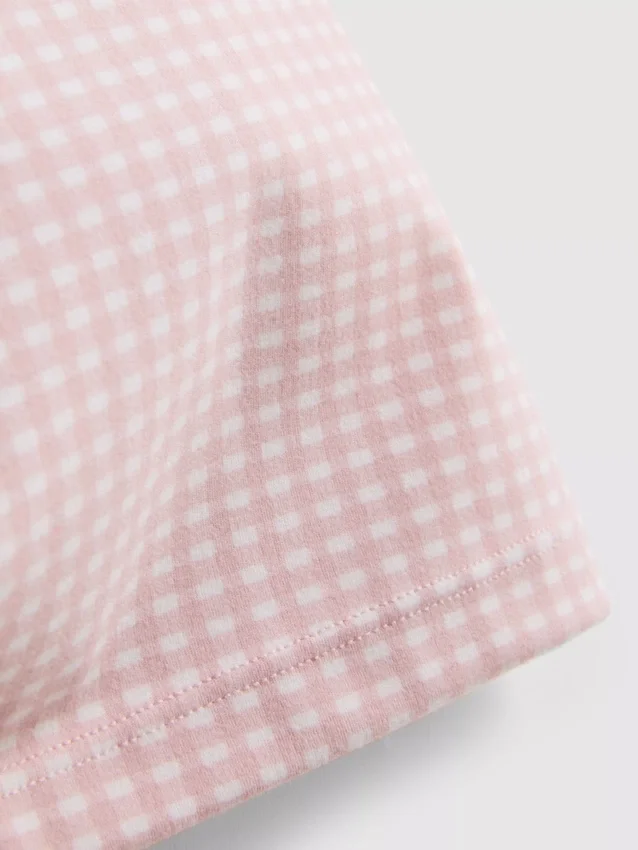 Aktiv-Shorts mit hohem Bund im Gingham-Muster