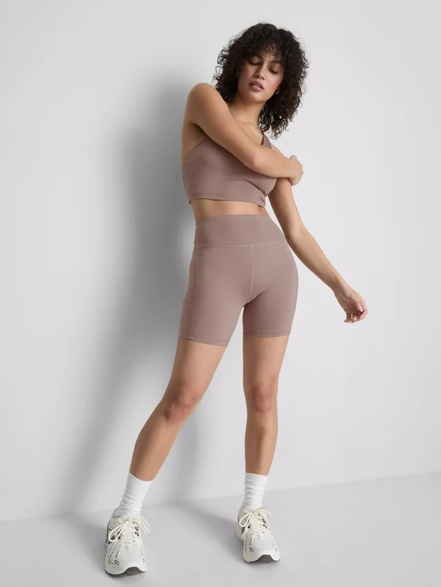 Aktiv-Yoga-Shorts mit hoher Taille