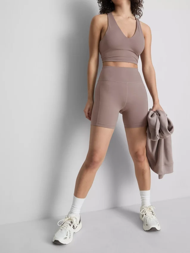 Aktiv-Yoga-Shorts mit hoher Taille
