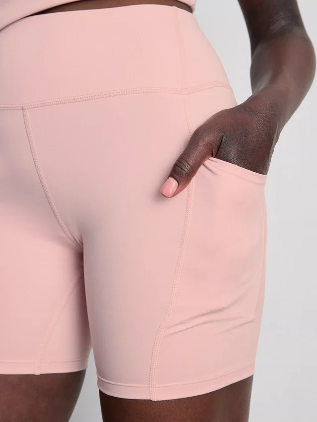 Aktiv-Yoga-Shorts mit hoher Taille