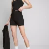 Aktiv-Yoga-Shorts mit hoher Taille und sanftem Halt