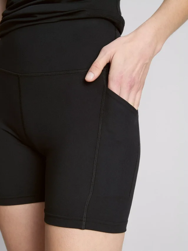 Aktiv-Yoga-Shorts mit hoher Taille und sanftem Halt